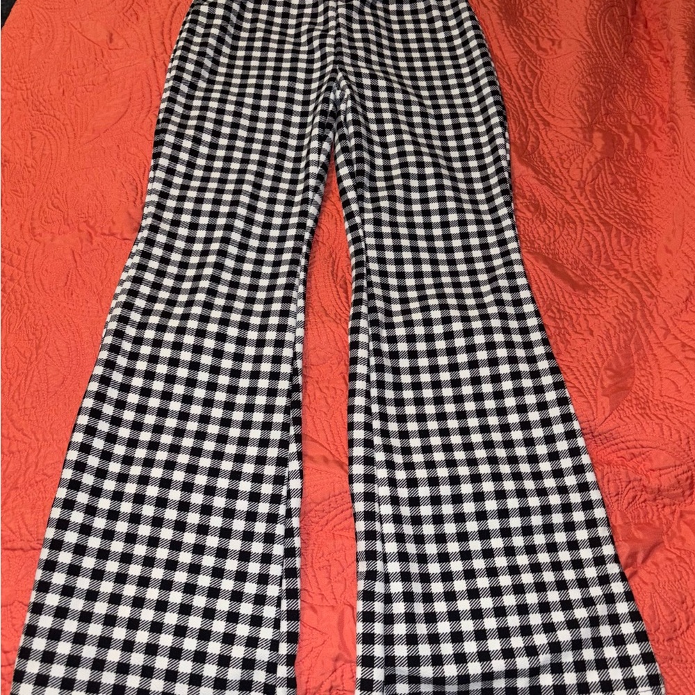 SHEIN Monochrome Checkered Pattern Pants